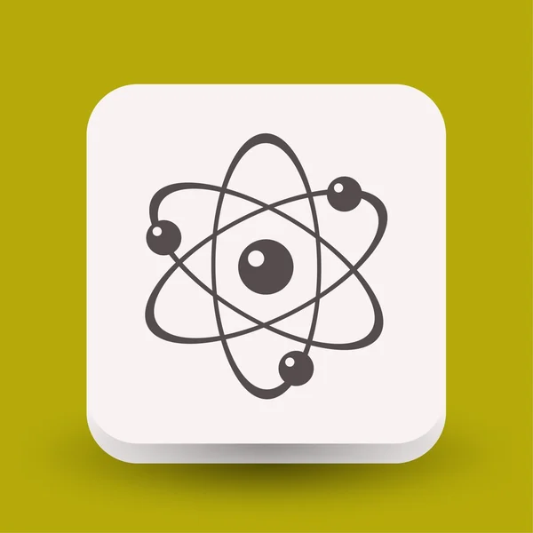 Az atom fogalma ikon pictograph — Stock Vector