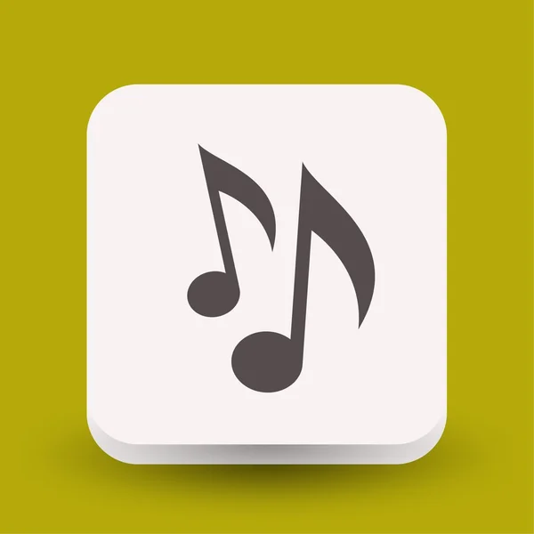 Pictogramme de l'icône conceptuelle note de musique — Image vectorielle