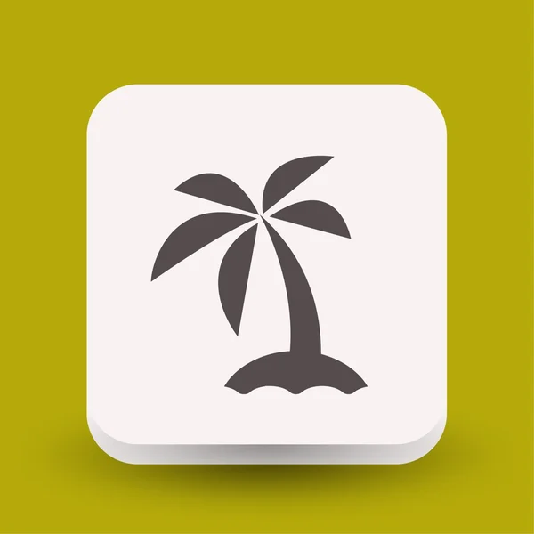 Pictograph van eiland concept pictogram — Stockvector