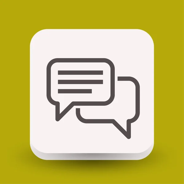 Pictograma do ícone conceito de chat — Vetor de Stock