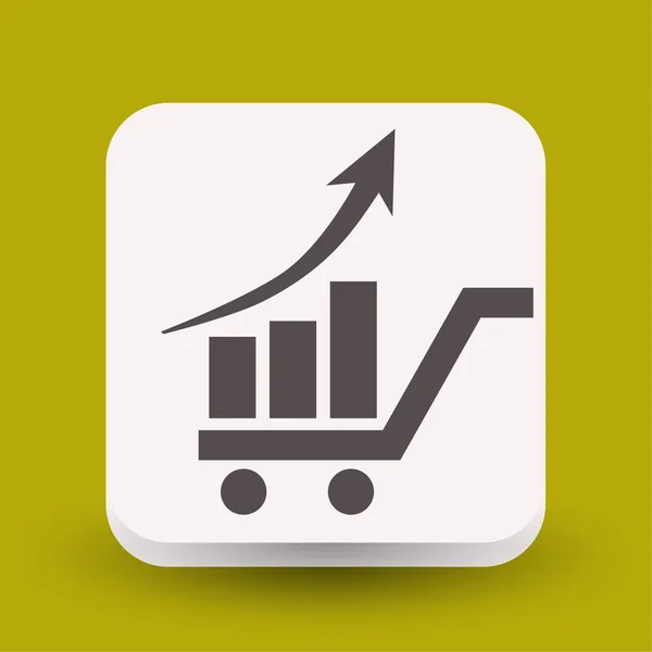 Geschäftsdiagramm-Taste — Stockvektor