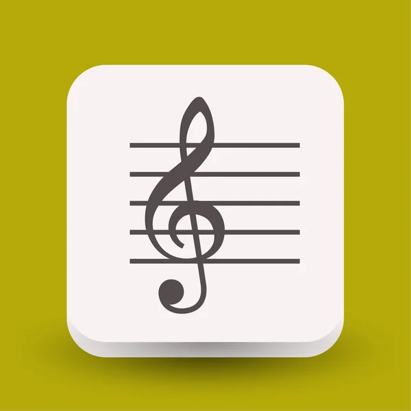 Pictogramme de la musique icône concept clé — Image vectorielle