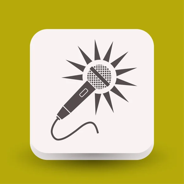 Pittogramma dell'icona del concetto di microfono — Vettoriale Stock