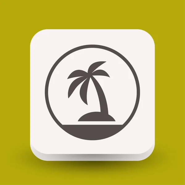 Pictograph of island concept icon — Stock Vector