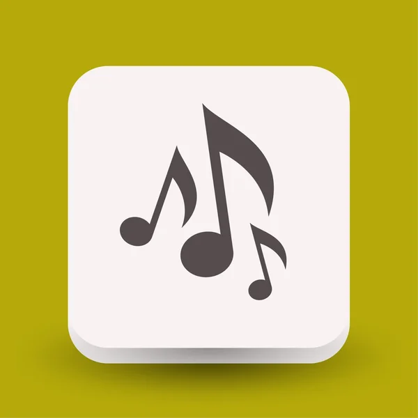 Pictogramme de l'icône conceptuelle note de musique — Image vectorielle