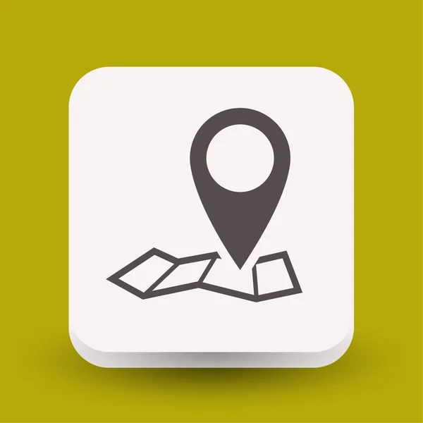 Pin on the map concept icon — Stock Vector