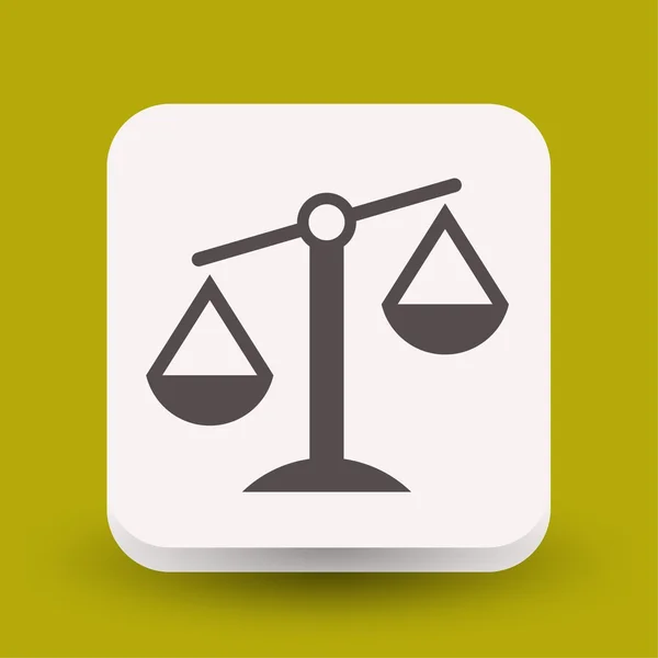 Pictograph of justice scales concept icon — Stock Vector