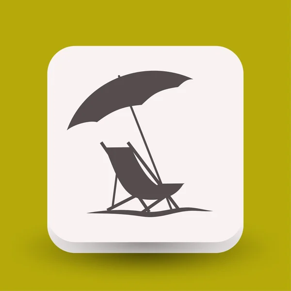 Pictografía del icono del concepto de vacaciones de verano — Archivo Imágenes Vectoriales