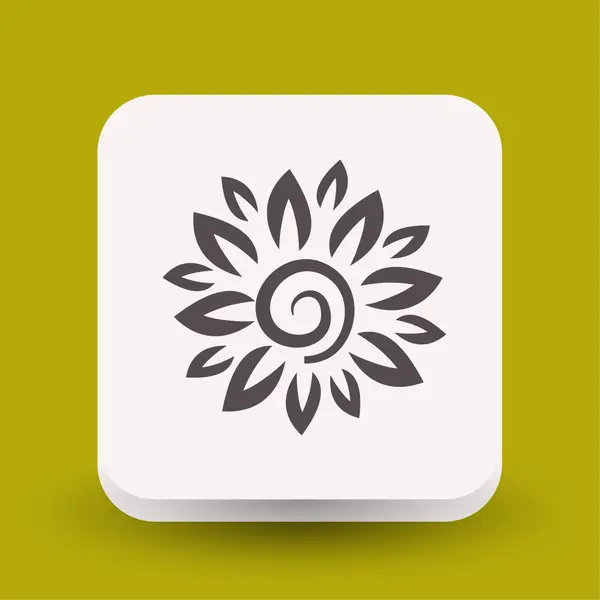 Pictogramme de l'icône concept fleur — Image vectorielle