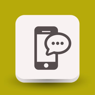 Ekibimizi mesaj veya smartphone kavramı simge sohbet