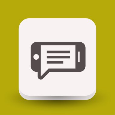 Ekibimizi mesaj veya smartphone kavramı simge sohbet