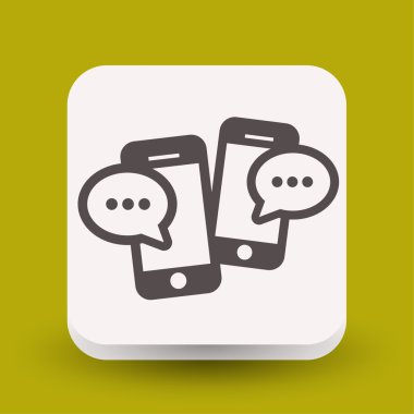 Ekibimizi mesaj veya smartphone kavramı simge sohbet