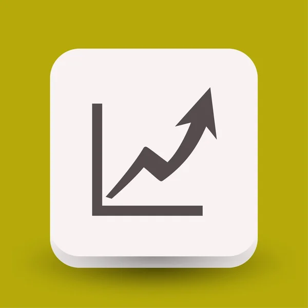 Üzleti grafikon gomb — Stock Vector