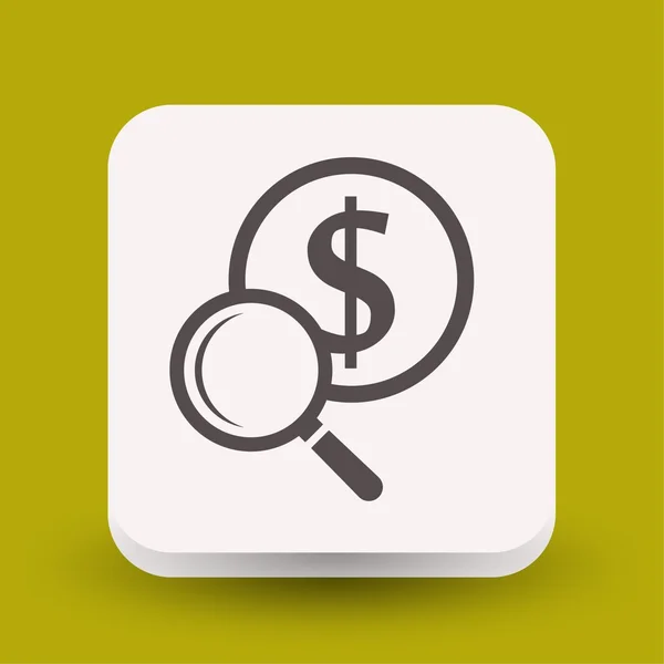 Pictografía del icono del concepto de dinero — Vector de stock