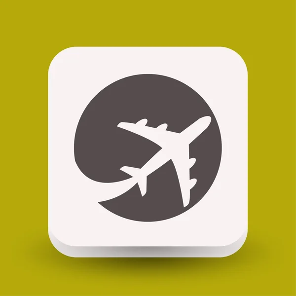 Pictografía del icono del concepto de avión — Vector de stock