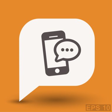 Ekibimizi mesaj veya smartphone kavramı simge sohbet