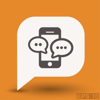 Ekibimizi mesaj veya smartphone kavramı simge sohbet