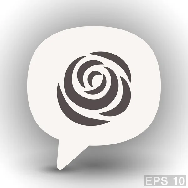 Ikona ikony růže koncept — Stockový vektor