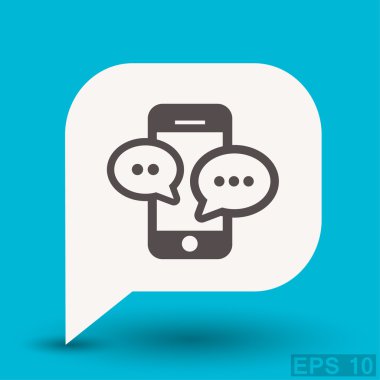 Ekibimizi mesaj veya smartphone kavramı simge sohbet