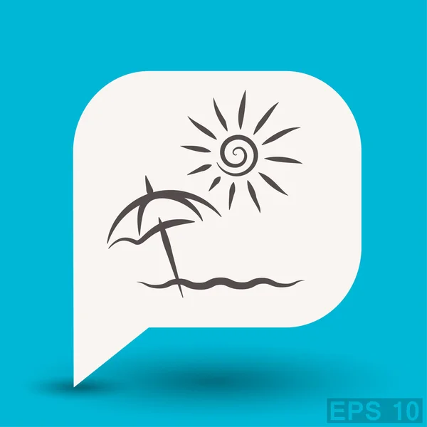 Pictograph of summer vacation concept icon — Stock Vector