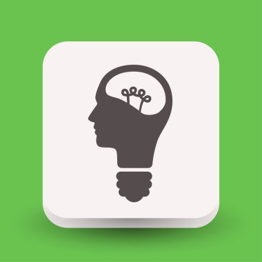 Ekibimizi ampul ve kafa kavramı simgesinin