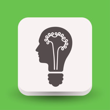 Ekibimizi ampul ve kafa kavramı simgesinin