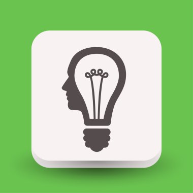 Ekibimizi ampul ve kafa kavramı simgesinin