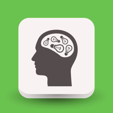 Ekibimizi ampul ve kafa kavramı simgesinin