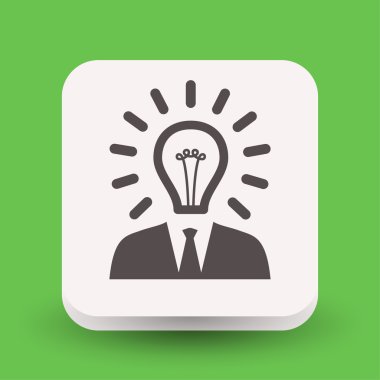 Ekibimizi ampul ve kafa kavramı simgesinin