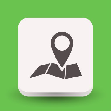 Harita kavramı simgesine pin