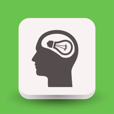 Ekibimizi ampul ve kafa kavramı simgesinin