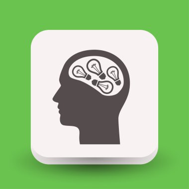 Ekibimizi ampul ve kafa kavramı simgesinin