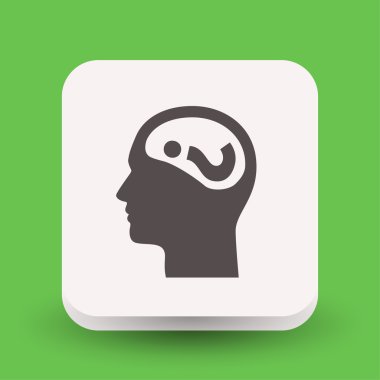 Soru işareti ve adam ikon resim