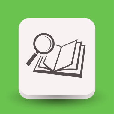 Ekibimizi kitap ve büyüteç cam kavramı simgesinin