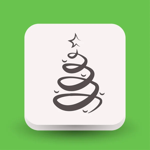 Ikona ikony koncept vánoční stromeček — Stockový vektor
