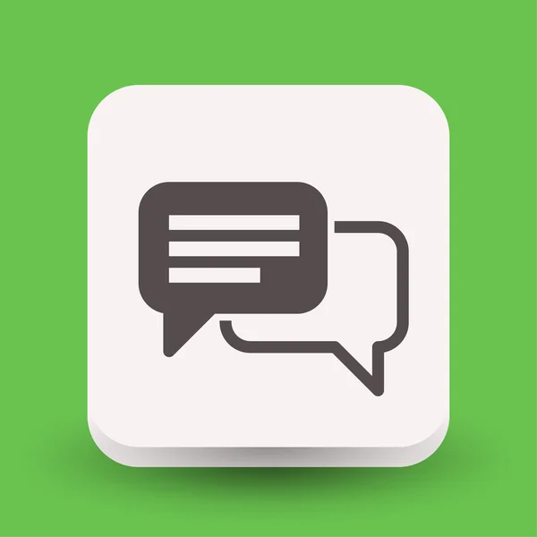Pittogramma dell'icona del concetto di chat — Vettoriale Stock