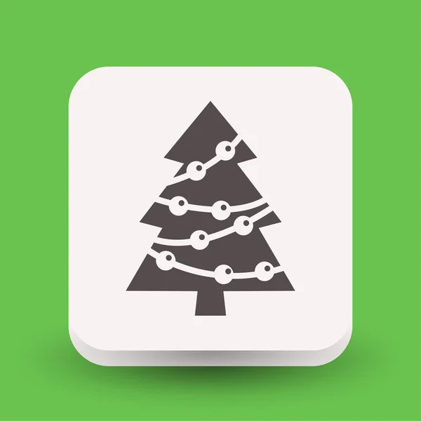 Pictograph of christmas tree concept icon — Stock Vector