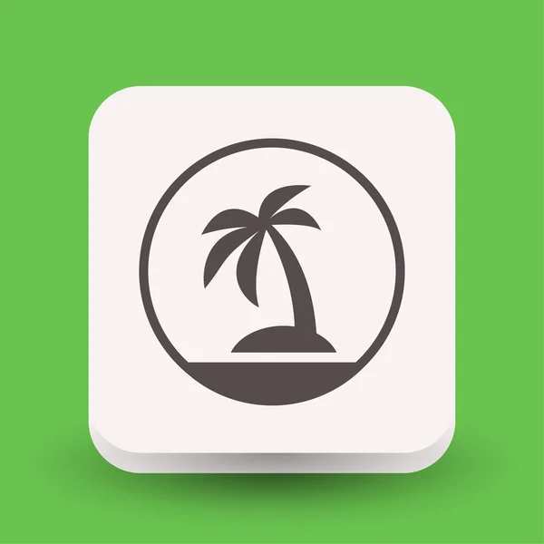 Pictograph of island concept icon — Stock Vector