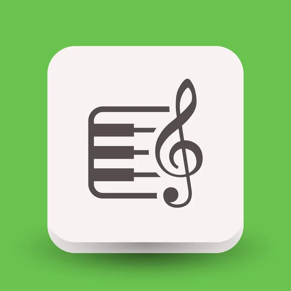 Piktogramm von Musik-Taste und Tastatur-Symbol — Stockvektor