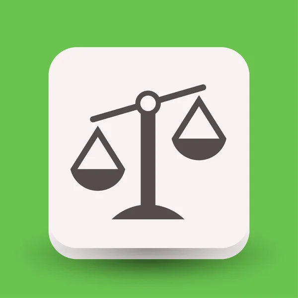 Pictograph of justice scales concept icon — Stock Vector