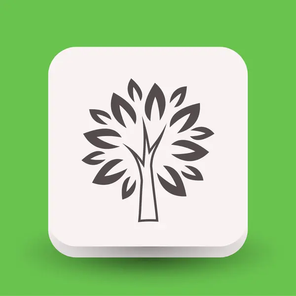 Pictografía del icono del concepto de árbol — Archivo Imágenes Vectoriales