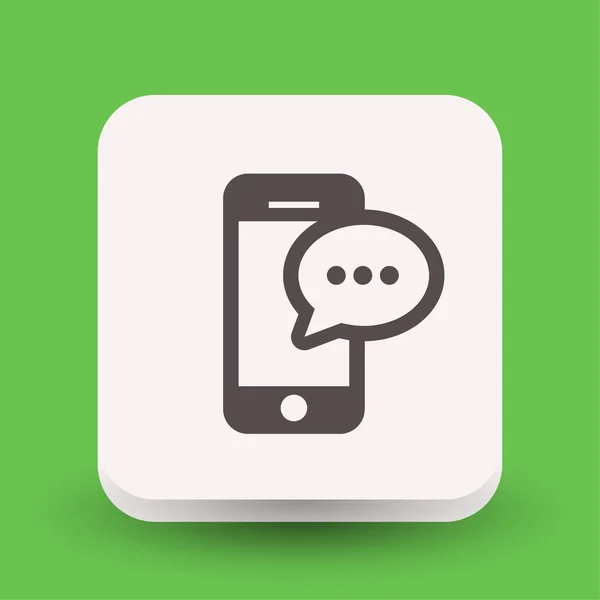 Piktograph der Nachricht oder Chat auf Smartphone-Konzept-Symbol — Stockvektor