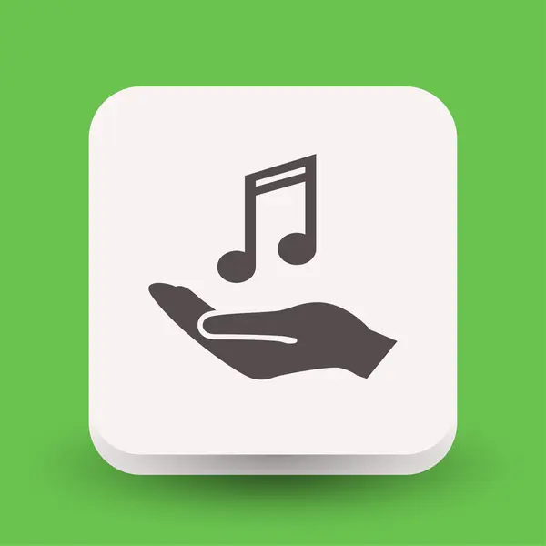 Pictografía del icono del concepto de nota musical — Vector de stock