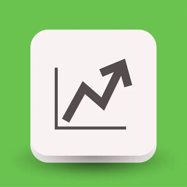 Business graph button — Stock Vector