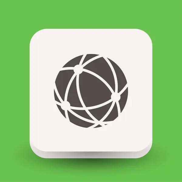 Pictograma do ícone conceito globo — Vetor de Stock