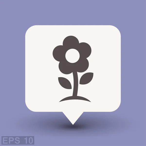 Pictograph van bloem concept pictogram — Stockvector