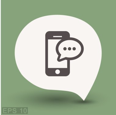 Ekibimizi mesaj veya smartphone kavramı simge sohbet