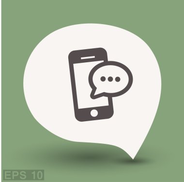 Ekibimizi mesaj veya smartphone kavramı simge sohbet