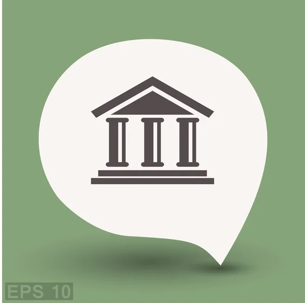 Pictograph van bank concept pictogram — Stockvector