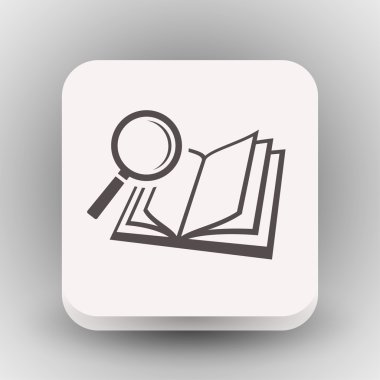 Ekibimizi kitap ve büyüteç cam kavramı simgesinin